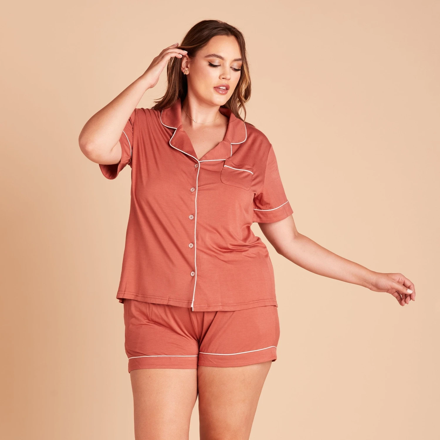 Jonny Pajama Set - Terracotta 8 Jonny Pajama Set - Terracotta - Image 6
