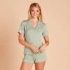 Jonny Pajama Set - Sage 1 Jonny Pajama Set - Sage -Wedding Dress Store 0eb8e159b39b792bc41c3c068c745dc2