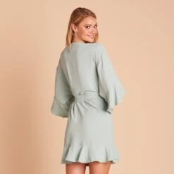Kenny Ruffle Robe - Sage 23 Kenny Ruffle Robe - Sage -Wedding Dress Store 132d572f44af667525cae3ed4c5d1769
