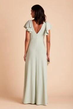 Hannah Crepe Dress - Sage -Wedding Dress Store 17da75cbe55f3941633f5eafde0c7b1e