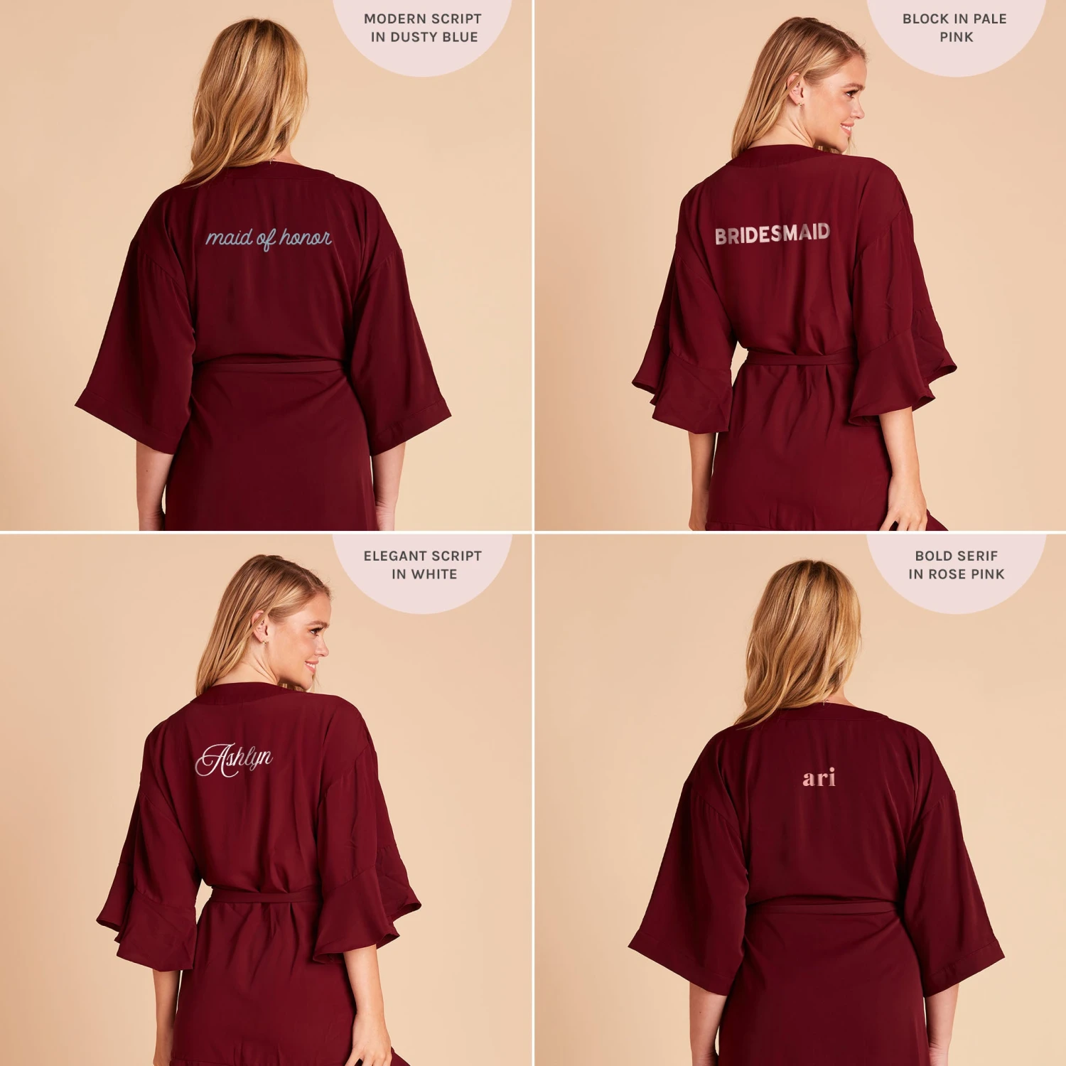 Kenny Ruffle Robe - Cabernet 13 Kenny Ruffle Robe - Cabernet - Image 11