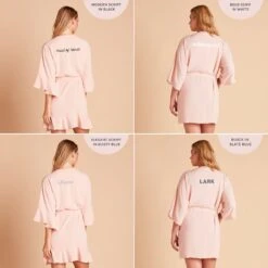 Kenny Ruffle Robe - Pale Blush -Wedding Dress Store 2048x2048 PDP personalized Kenny Karen Robe Solid PaleBlush 01 5bc924f6 1267 47dc 8b45 270bf8d87e86