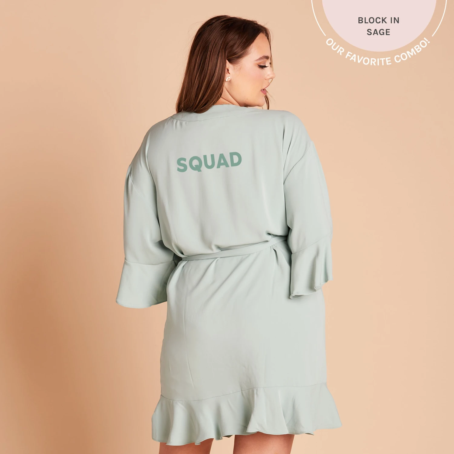 Kenny Ruffle Robe - Sage 4 Kenny Ruffle Robe - Sage - Image 2