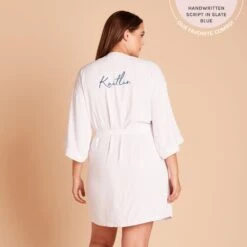 Kenny Ruffle Robe - White 20 Kenny Ruffle Robe - White -Wedding Dress Store 2048x2048 PDP personalized Kenny Karen Robe Solid White 03 dd49f402 ca42 44fc 8546 76f6f250989c