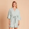 Kenny Ruffle Robe - Sage -Wedding Dress Store 2365d6142d6f2b74dbd114a7dfd3b7e0