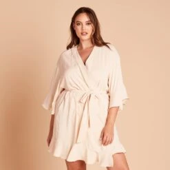 Kenny Ruffle Robe - Champagne