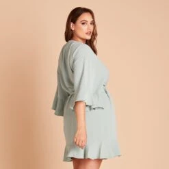 Kenny Ruffle Robe - Sage 25 Kenny Ruffle Robe - Sage -Wedding Dress Store 3e3e455b5270828a69cc38001d8a9b2d