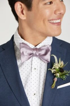 Daniel Bow Tie - Dark Mauve Sateen