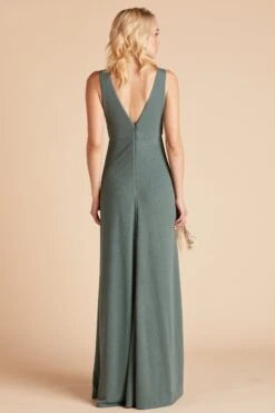 Shamin Crepe Dress - Sea Glass -Wedding Dress Store 45b2712bea955fc6c6957ccf500b6656