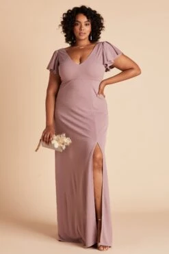 Hannah Crepe Dress - Dark Mauve