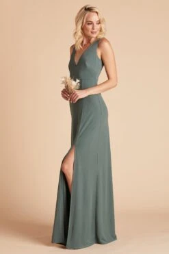 Shamin Crepe Dress - Sea Glass -Wedding Dress Store 58239f49adb0184461d87c437017119f