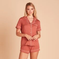 Jonny Pajama Set - Terracotta 17 Jonny Pajama Set - Terracotta -Wedding Dress Store 7d073473c941f155b7dfcc25ee9a5999