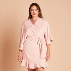 Kenny Ruffle Robe - Pale Blush -Wedding Dress Store 8359535ed5f164d73c4e91941c370898