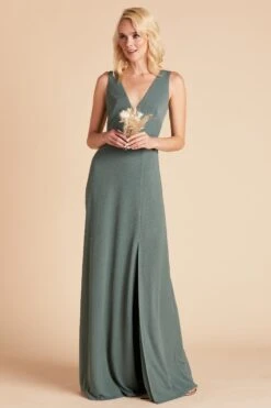 Shamin Crepe Dress - Sea Glass -Wedding Dress Store 9383d2b5df2f7e148717571faf1d54ca