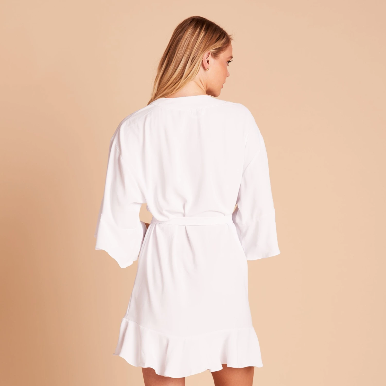 Kenny Ruffle Robe - White 7 Kenny Ruffle Robe - White - Image 5