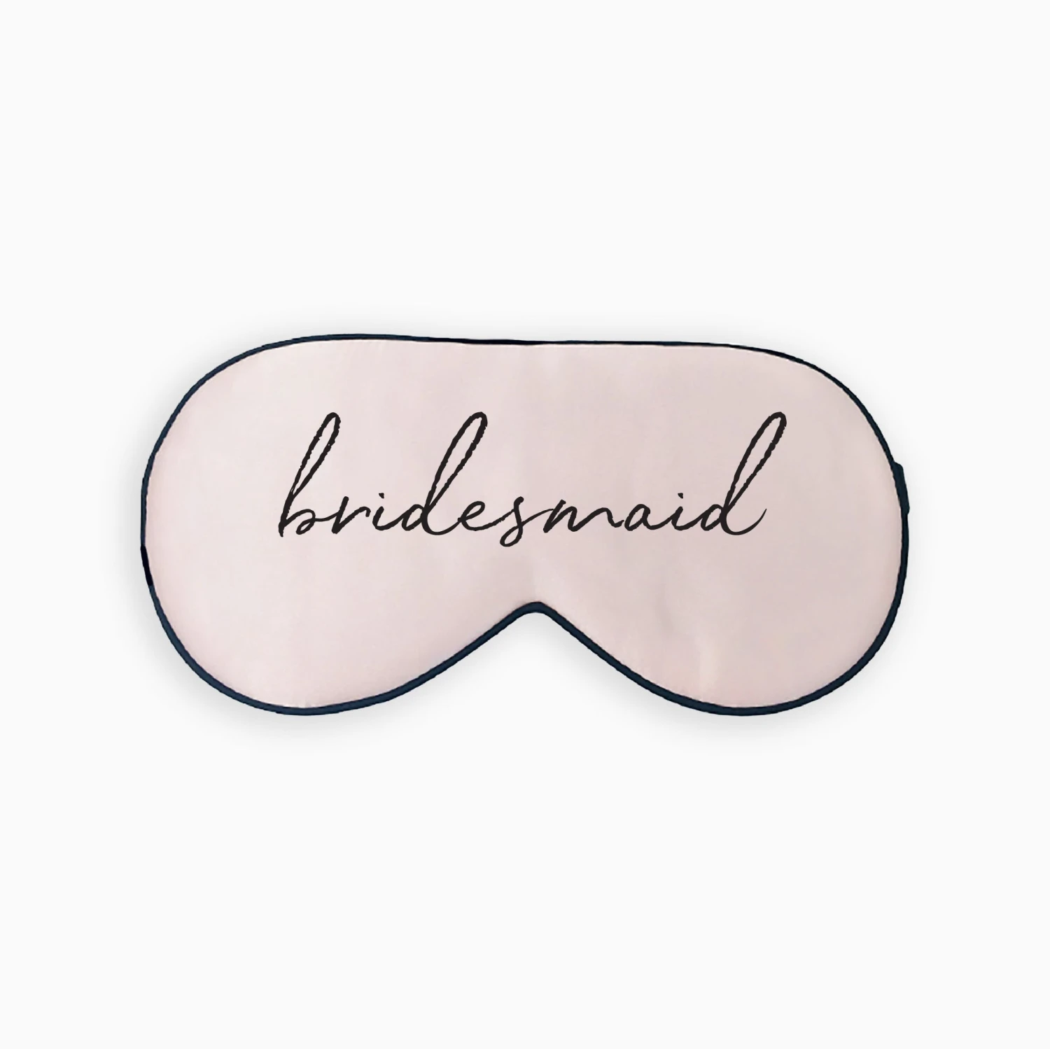 Silk Bridesmaid Sleep Mask - Script Black 3 Silk Bridesmaid Sleep Mask - Script Black