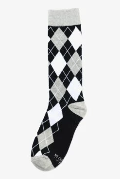 Argyle Groomsmen Socks By No Cold Feet - Black