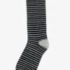 Striped Groomsmen Socks By No Cold Feet - Black -Wedding Dress Store BIRDY GREY NO COLD FEET SOCKS BLACK WHITE GREY STRIPED 01