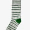Striped Groomsmen Socks By No Cold Feet - Green -Wedding Dress Store BIRDY GREY NO COLD FEET SOCKS GREY GREEN WHITE STRIPED 01