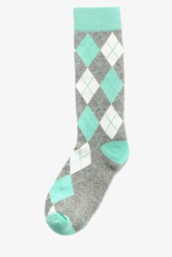 Argyle Groomsmen Socks By No Cold Feet - Mint