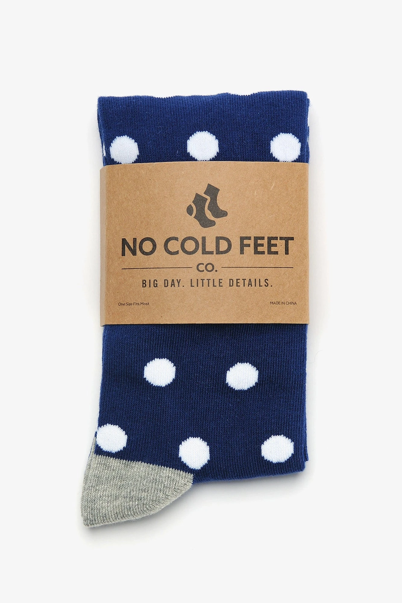 Polka Dot Groomsmen Socks By No Cold Feet - Blue 4 Polka Dot Groomsmen Socks By No Cold Feet - Blue - Image 2