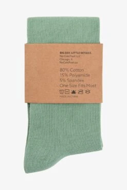 Solid Groomsmen Socks By No Cold Feet - Green -Wedding Dress Store BIRDY GREY NO COLD FEET SOCKS SOLID SAGE 04