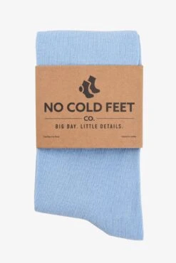 Solid Groomsmen Socks By No Cold Feet - Sky Blue -Wedding Dress Store BIRDY GREY NO COLD FEET SOCKS SOLID SKY BLUE 03