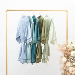 Claudine Lace Robe - Olive -Wedding Dress Store BIRDYGREY SILKROBES1131.CROPPED.RT