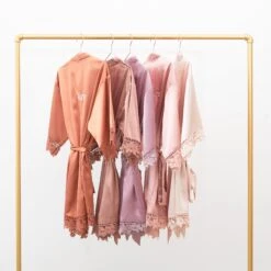 Claudine Lace Robe - Desert Rose 20 Claudine Lace Robe - Desert Rose -Wedding Dress Store BIRDYGREY SILKROBES1145.CROPPED.RT