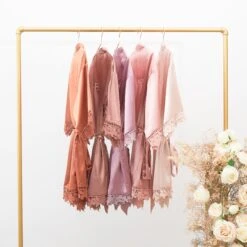 Claudine Lace Robe - Dark Mauve -Wedding Dress Store BIRDYGREY SILKROBES1146.CROPPED.RT