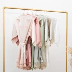 Claudine Lace Robe - Dusty Rose -Wedding Dress Store BIRDYGREY SILKROBES1207.CROPPED.RT f66363b8 0edb 42a0 b34d 252655e50e55