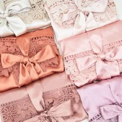 Claudine Lace Robe - Dusty Rose -Wedding Dress Store BIRDYGREY SILKROBES1476.CROPPED.RT