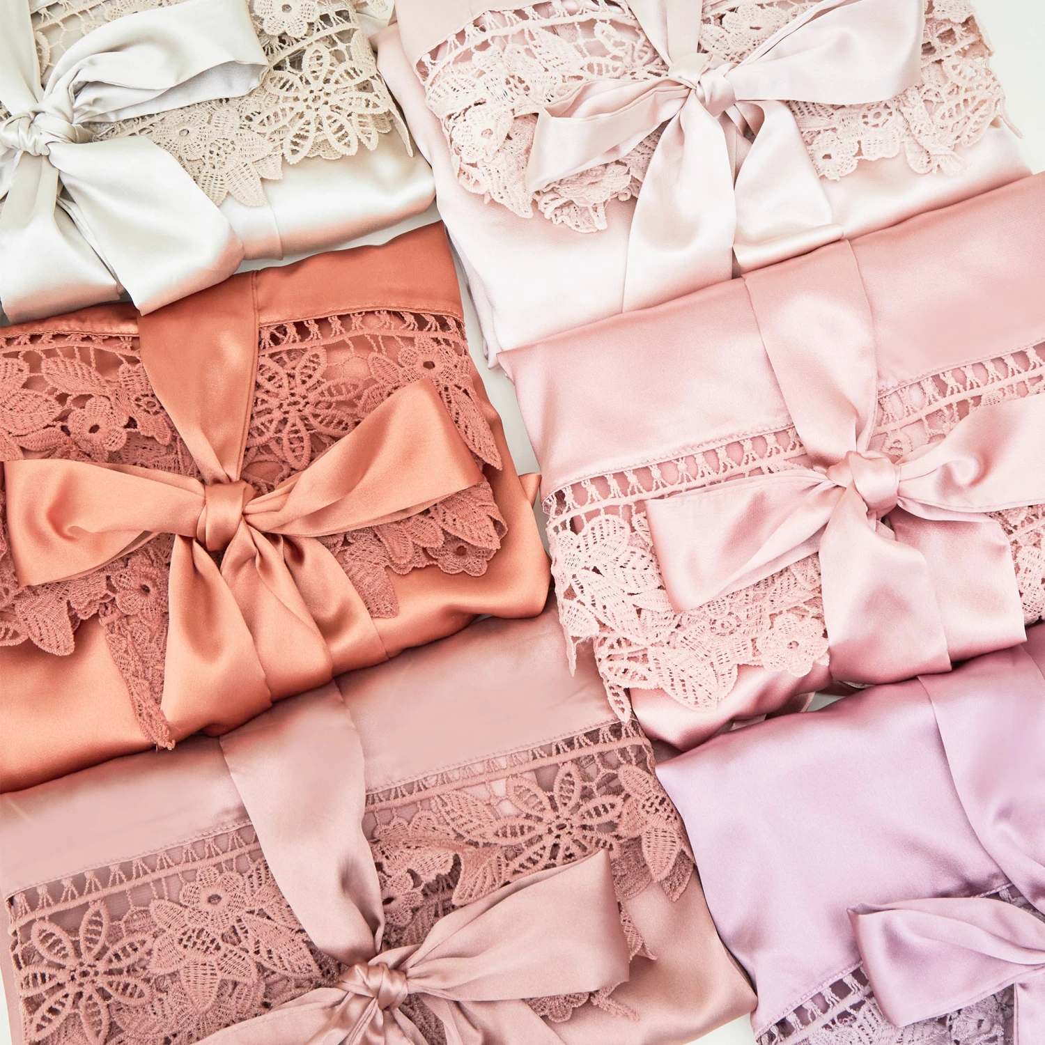 Claudine Lace Robe - Pale Blush 10 Claudine Lace Robe - Pale Blush - Image 8