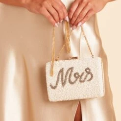 "Mrs." Clutch 11 "Mrs." Clutch -Wedding Dress Store BIRDYGREYMRSBEADEDCLUTCH