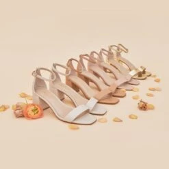 Natalie Chunky Heel - Nude Latte -Wedding Dress Store BIRDYGREY SHOEHERO0134.RT .CROPPED