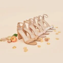Mary High Chunky Heel - Almond -Wedding Dress Store BIRDYGREY SHOEHERO0142.RT .CROPPED