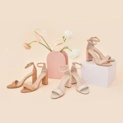 Mary High Chunky Heel - Almond -Wedding Dress Store BIRDYGREY SHOEHERO0160.RT .CROPPED