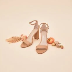 Mary High Chunky Heel - Nude Latte -Wedding Dress Store BIRDYGREY SHOEHERO0457.RT .CROPPED