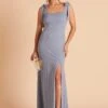 Alex Convertible Dress - Dusty Blue -Wedding Dress Store BIRDY GREY ALEX CONVERTIBLE BRIDESMAID DRESS DUSTY BLUE 04