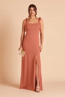 Alex Convertible Dress - Terracotta -Wedding Dress Store BIRDY GREY ALEX CONVERTIBLE BRIDESMAID DRESS TERRACOTTA 01