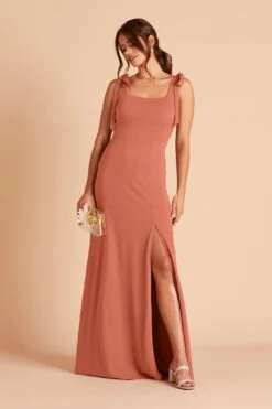 Alex Convertible Dress - Terracotta -Wedding Dress Store BIRDY GREY ALEX CONVERTIBLE BRIDESMAID DRESS TERRACOTTA 02