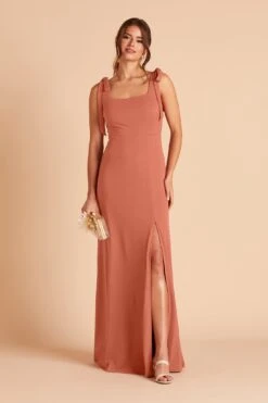 Alex Convertible Dress - Terracotta -Wedding Dress Store BIRDY GREY ALEX CONVERTIBLE BRIDESMAID DRESS TERRACOTTA 03