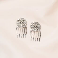 Capri Floating Crystal Hair Pins -Wedding Dress Store BIRDY GREY CAPRI FLOATING CRYSTAL HAIR PINS SILVER 02