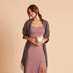 Shawl With Fringe - Dark Grey -Wedding Dress Store BIRDY GREY CASHMERE SHAWL DARK GRAY 01 2048x2048 3563c9c5 af43 4ab5 8d03 26ad0f380021
