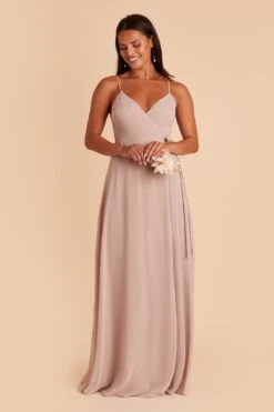 Cindy Chiffon Dress - Taupe