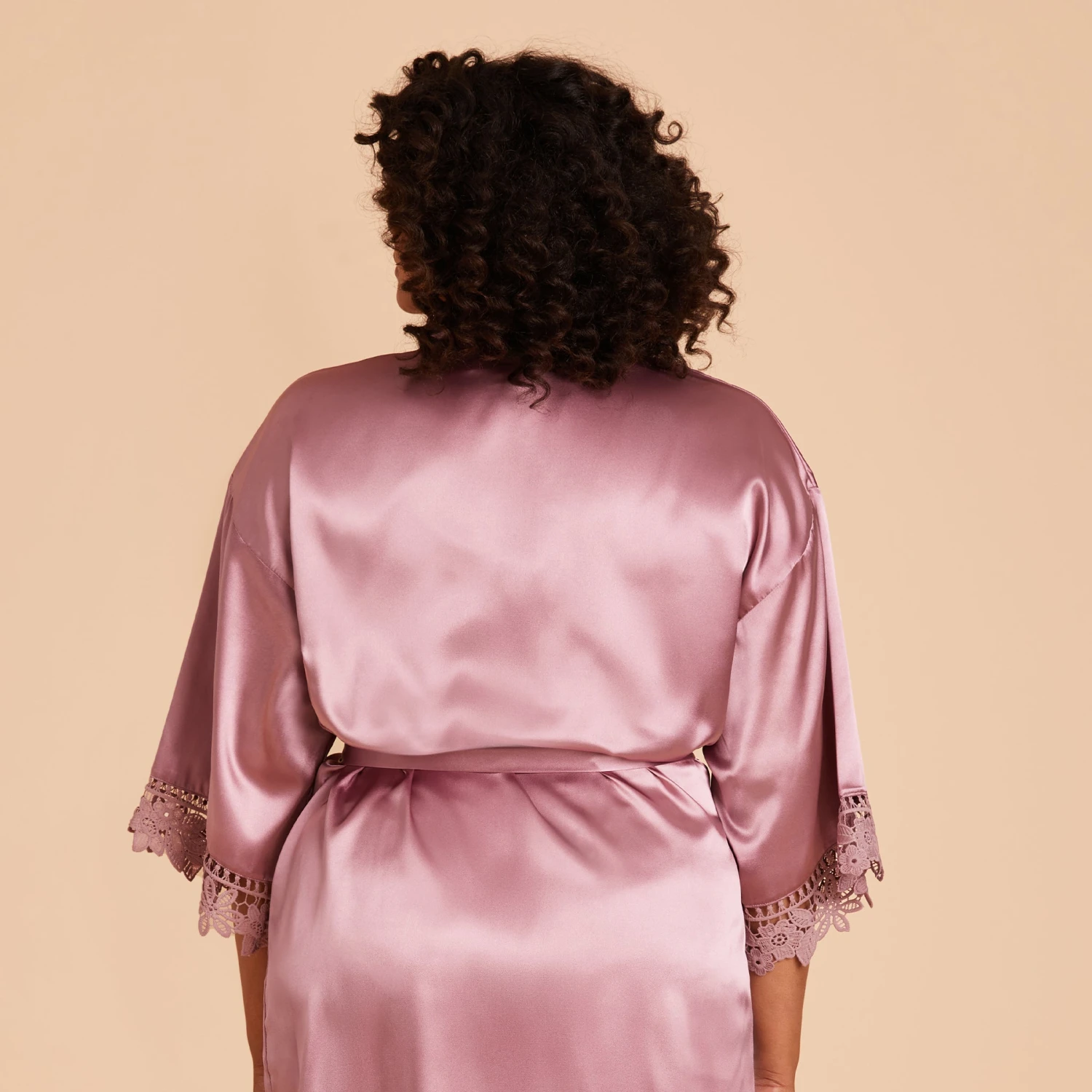 Claudine Lace Robe - Dark Mauve - Image 9