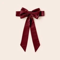 Liz Flower Girl Sash - Sheen Cabernet