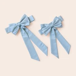 Liz Flower Girl Sash - Sheen Light Blue -Wedding Dress Store BIRDY GREY ELIZABETH FLOWER GIRL SASH DUSTY BLUE 04