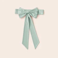 Liz Flower Girl Sash - Sheen Light Green