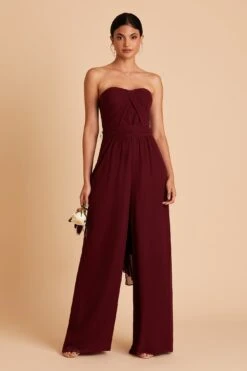 Gigi Convertible Jumpsuit - Cabernet 23 Gigi Convertible Jumpsuit - Cabernet -Wedding Dress Store BIRDY GREY GIGI CONVERTIBLE BRIDESMAID JUMPSUIT CABERNET 01